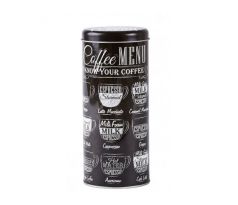 Plechová dóza na kávu vzor Coffee Menu 0,7l