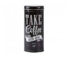 Plechová dóza na kávu vzor Take Coffee 0,7l