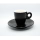 Giacinto černý MATNÝ šálek na espresso s podšálkem 65 ml
