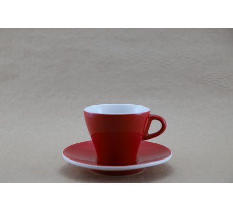 Gardenia červený šálek na cappuccino s podšálkem 170 ml