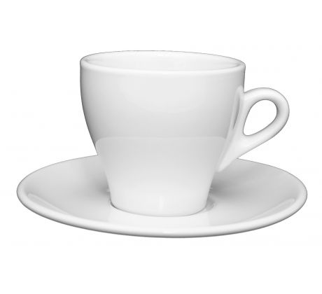 Lilla bílý šálek na cappuccino s podšálkem 165 ml