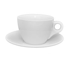 Pesco bílý šálek na cappuccino s podšálkem 185 ml
